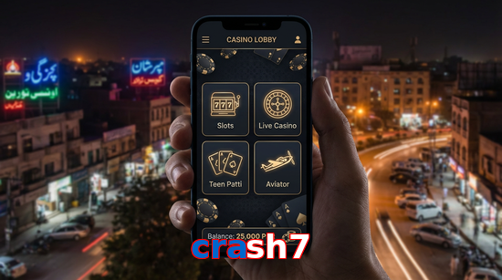 Main screen of Crash7 app page for PK players